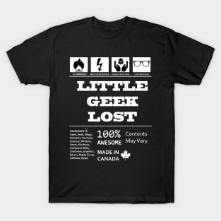 Littlegeeklost Ingredients Dark T-Shirt